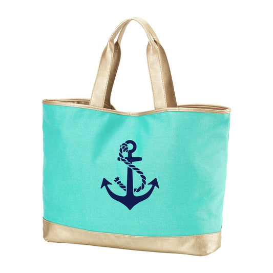 Anchor Mint Cabana Tote