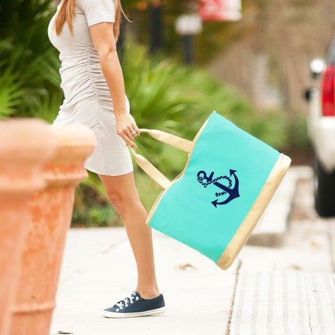 Anchor Mint Cabana Tote