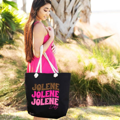 Jolene Black Rope Tote