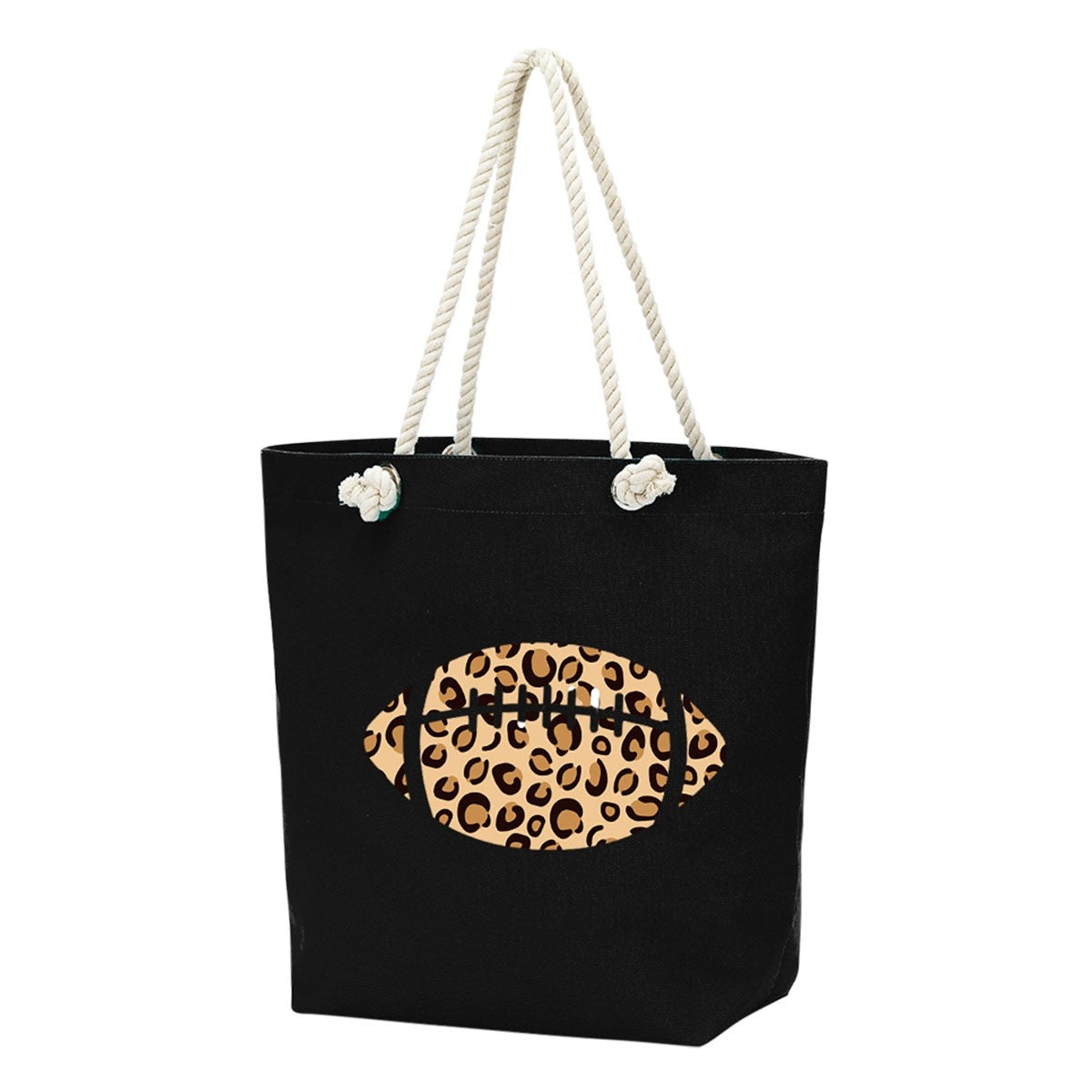 Leopard Football Rope Tote