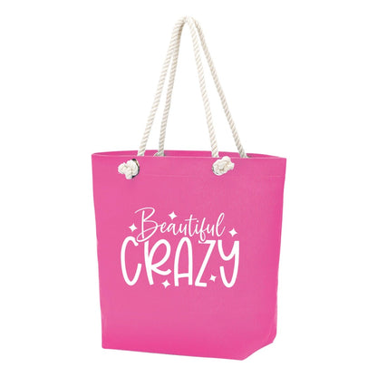 Beautiful Crazy Hot Pink Rope Tote