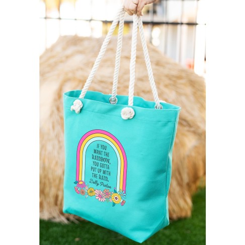 Dolly Rainbow Mint Rope Tote