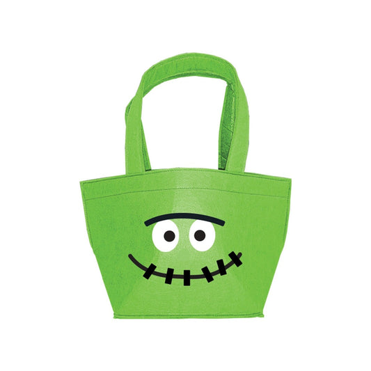 Franky Green Felt Kids Halloween Treat Bag