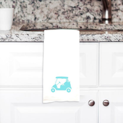 Light Aqua Golf Cart Hand Towel