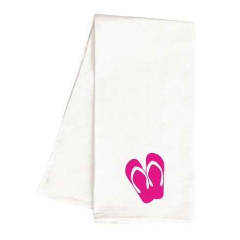 Fuchsia Flip Flops Hand Towel