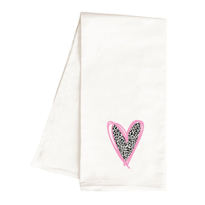 Leopard Heart Hand Towel