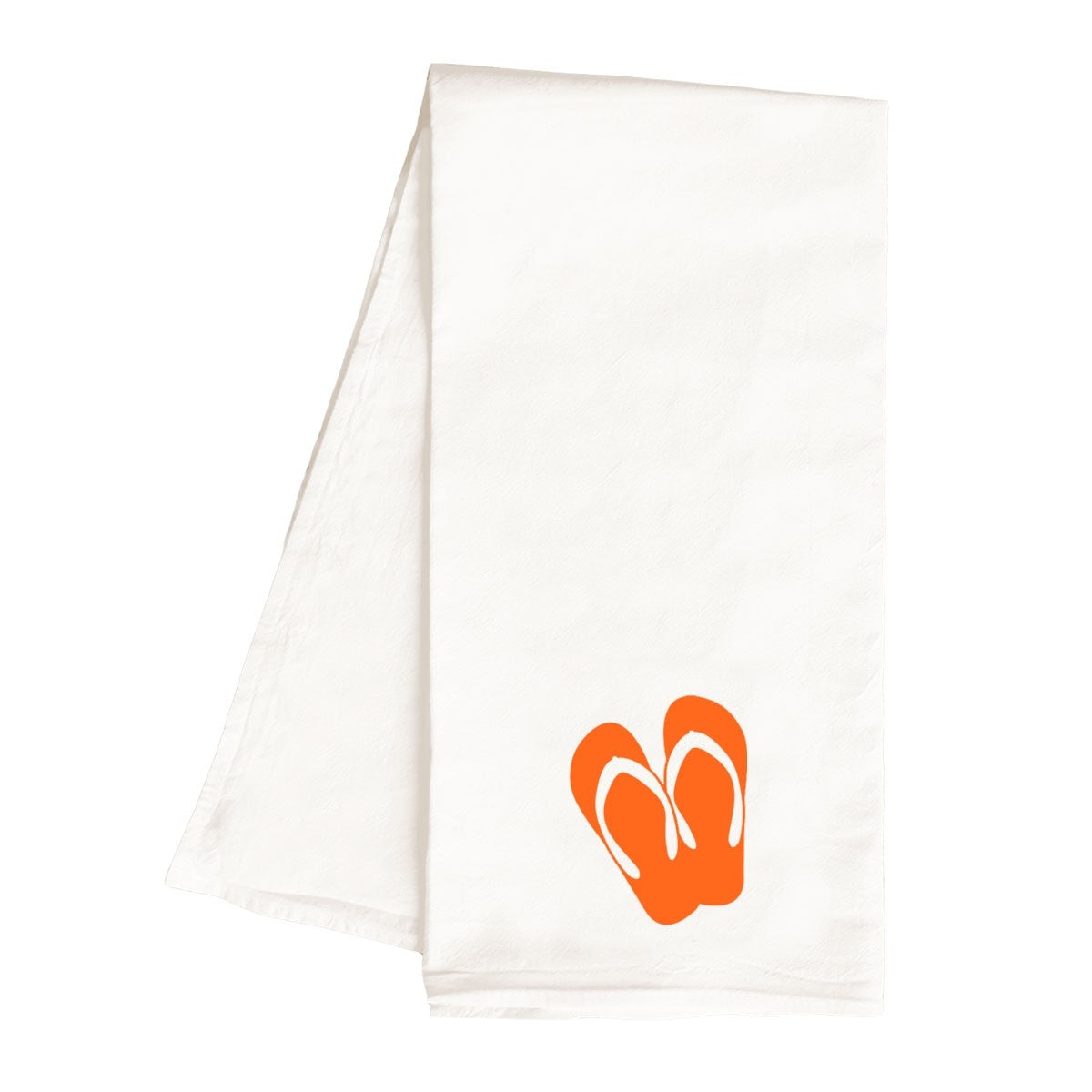 Orange Flip Flops Hand Towel