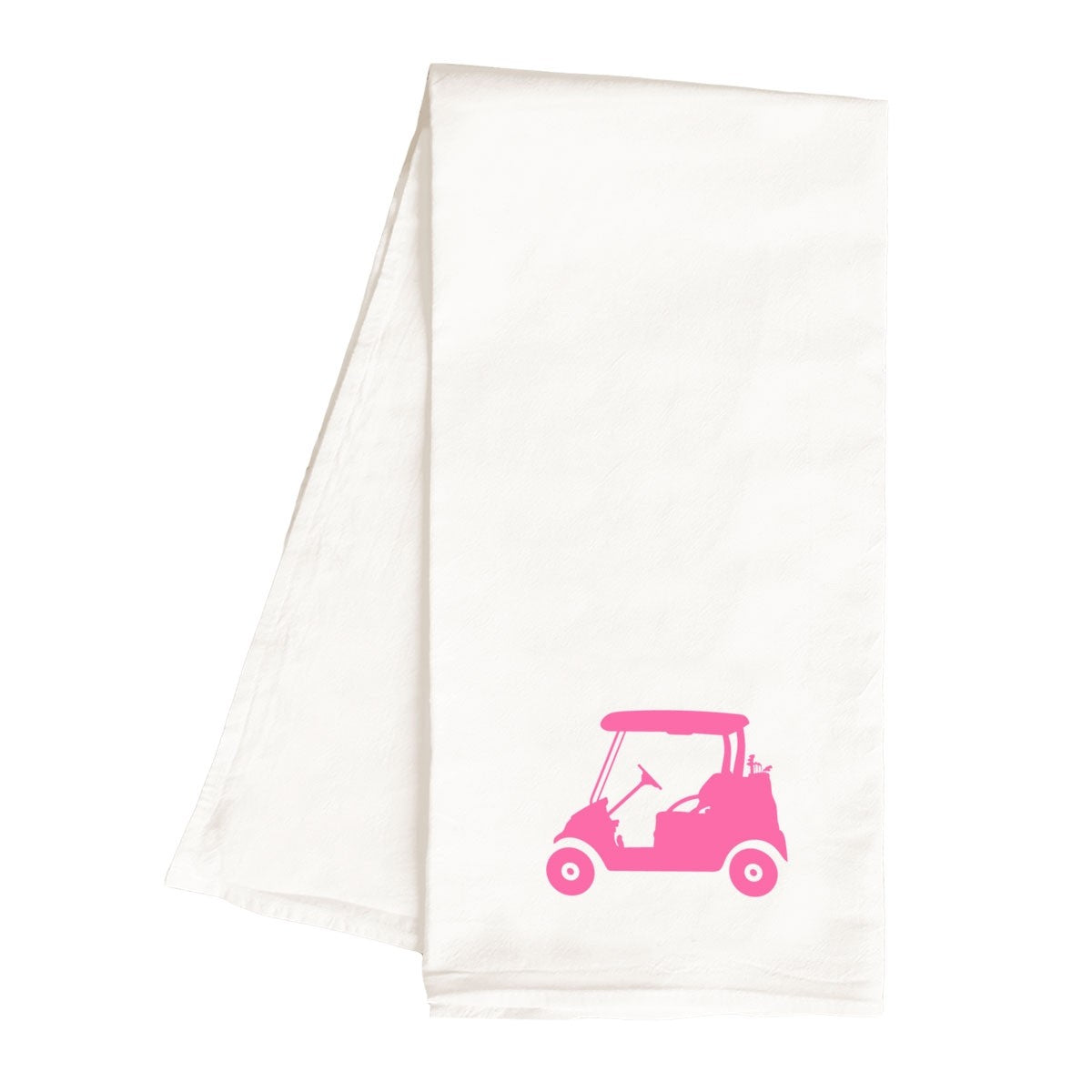 Pink Golf Cart Hand Towel