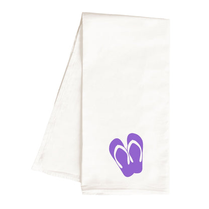 Purple Flip Flops Hand Towel