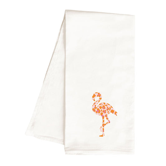 Wild Orange Flamingo Hand Towel