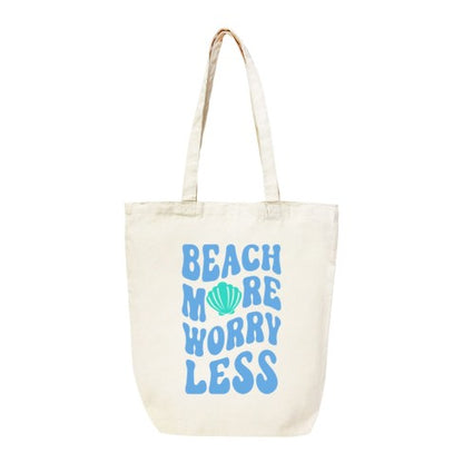 Beach More Canvas Tote