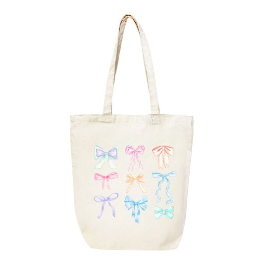 Darling Bow Large Canvas Tote