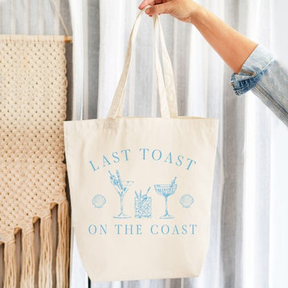 Last Toast On The Coast Canvas Tote