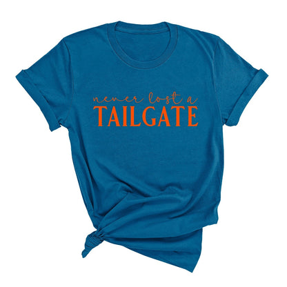 Never Lost a Tailgate Orange Print T-Shirt