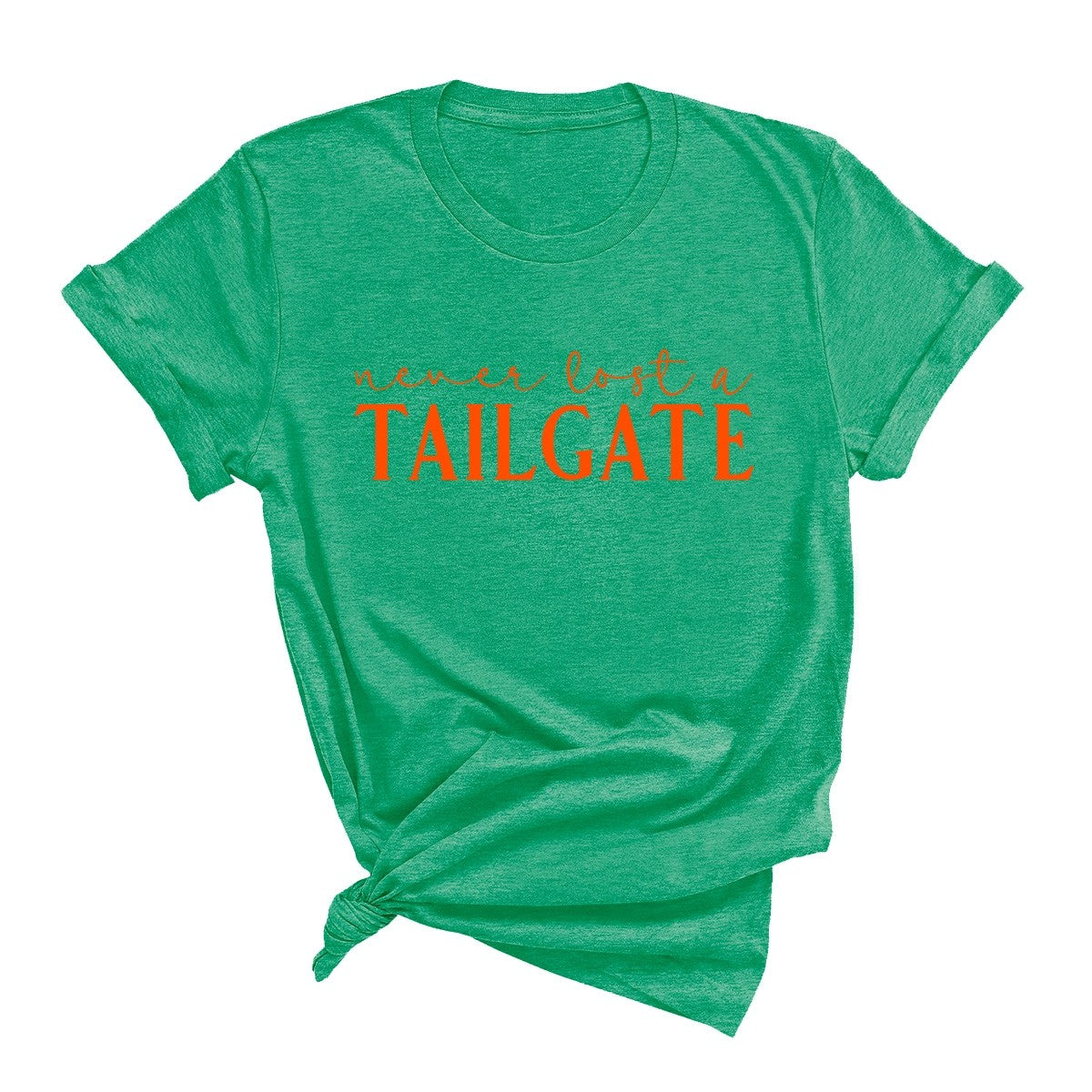 Never Lost a Tailgate Orange Print T-Shirt