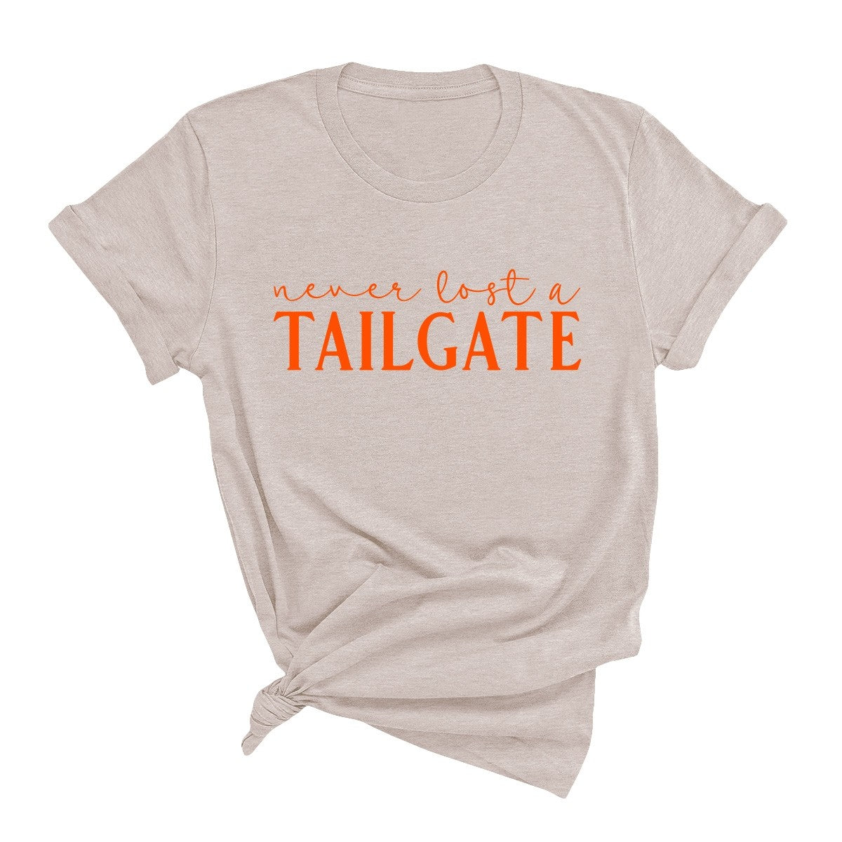 Never Lost a Tailgate Orange Print T-Shirt