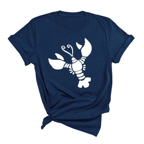 White Lobster Heather Navy T-Shirt