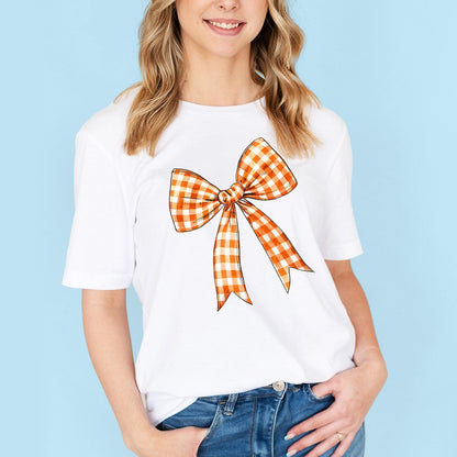 Checkered Bow Game Day T-Shirt