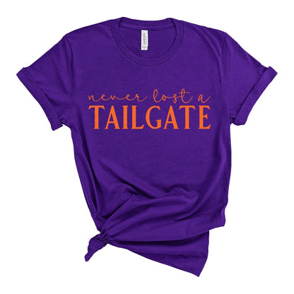 Never Lost a Tailgate Orange Print T-Shirt