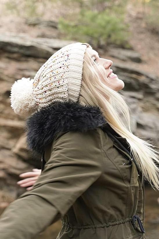 Colorful Confetti Pom Beanie