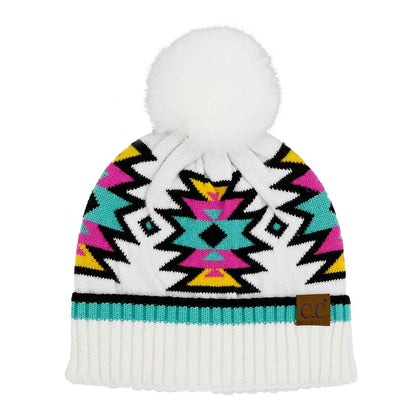 Penelope Southwest Pattern Pom Beanie