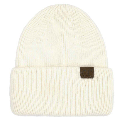 Monica Ribbed Double Cuff Beanie