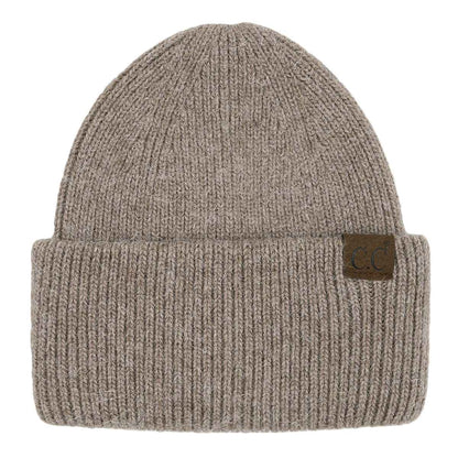 Monica Ribbed Double Cuff Beanie