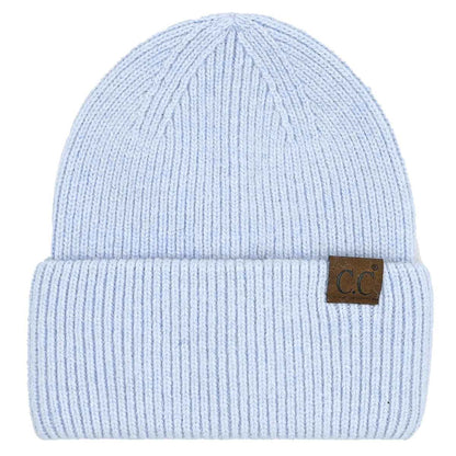 Monica Ribbed Double Cuff Beanie