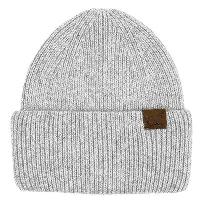 Monica Ribbed Double Cuff Beanie