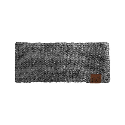 Michelle Fuzzy Lined Sequin Head Wrap