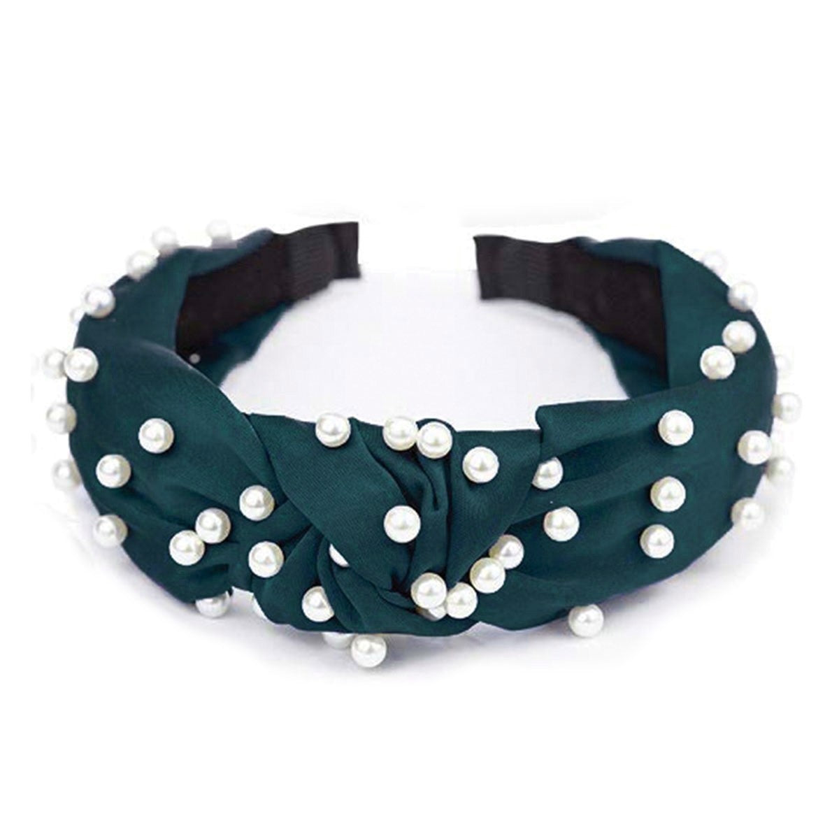 Green Paige Satin Headband