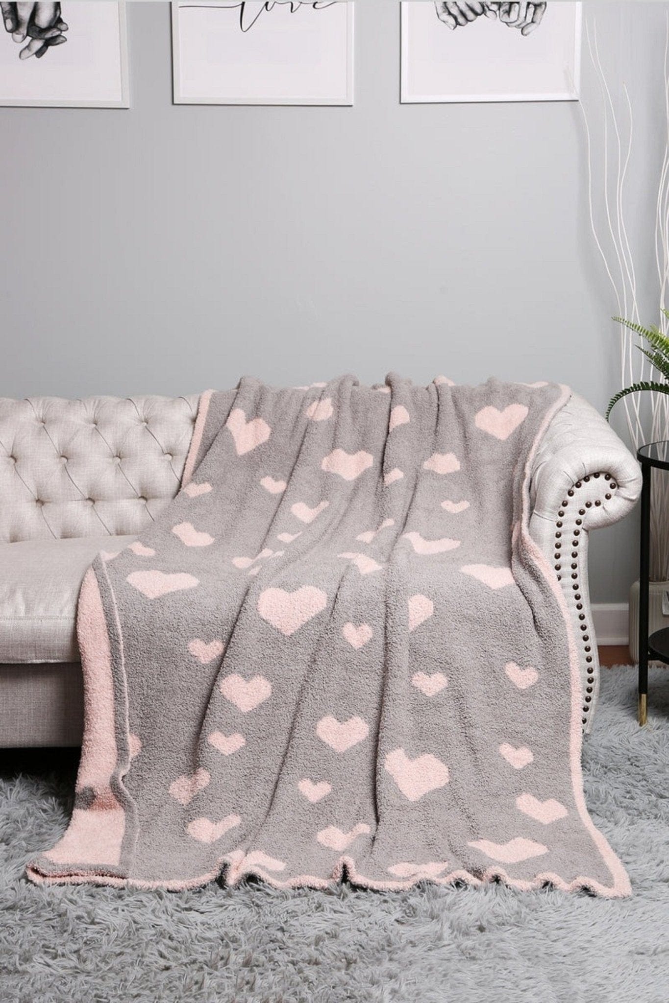 Super Lux Heart Throw Blanket