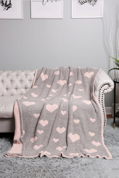 Super Lux Heart Throw Blanket