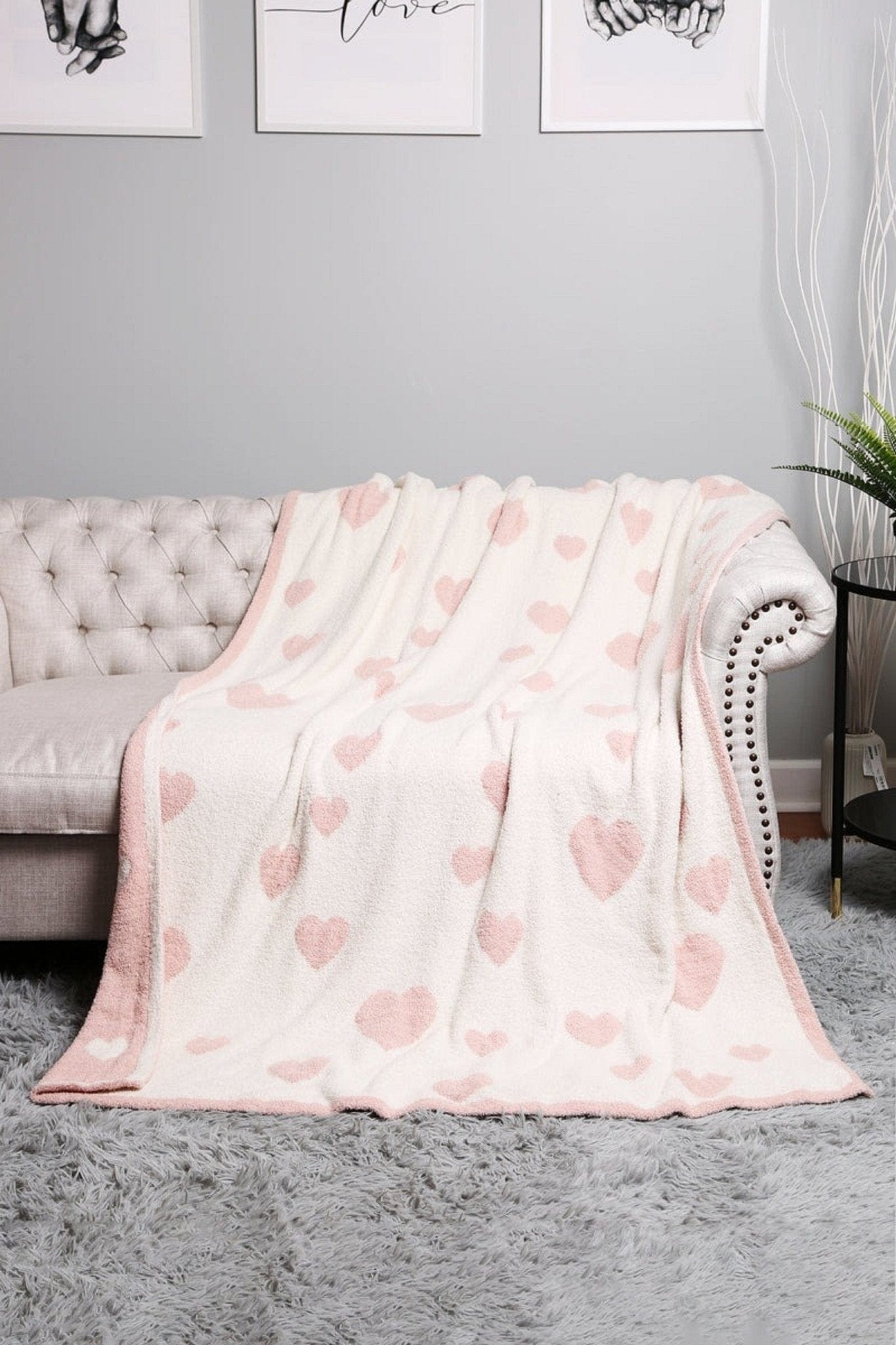 Super Lux Heart Throw Blanket