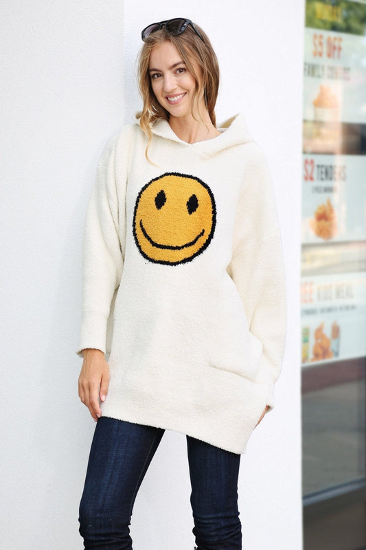 Super Lux Smiley Face Hooded Wearable Blanket