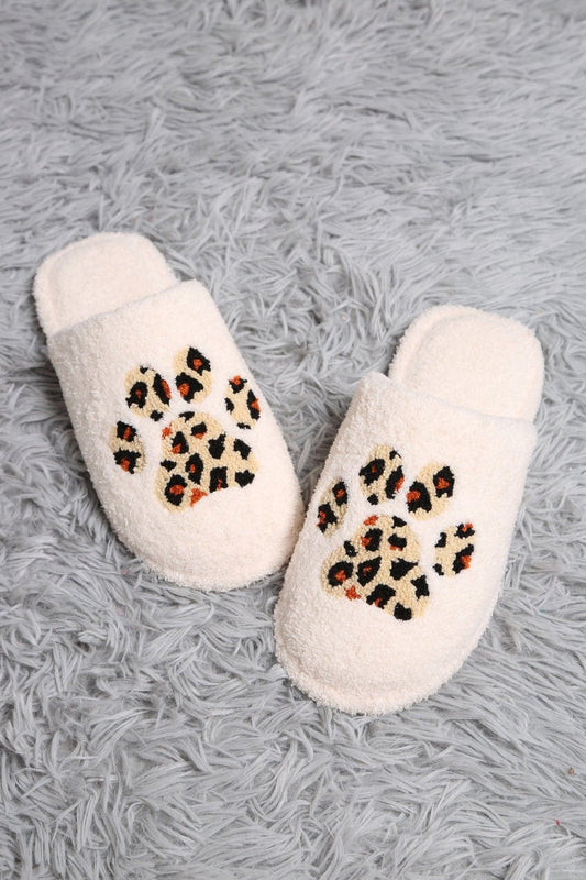 Super Lux Leopard Paw Slippers