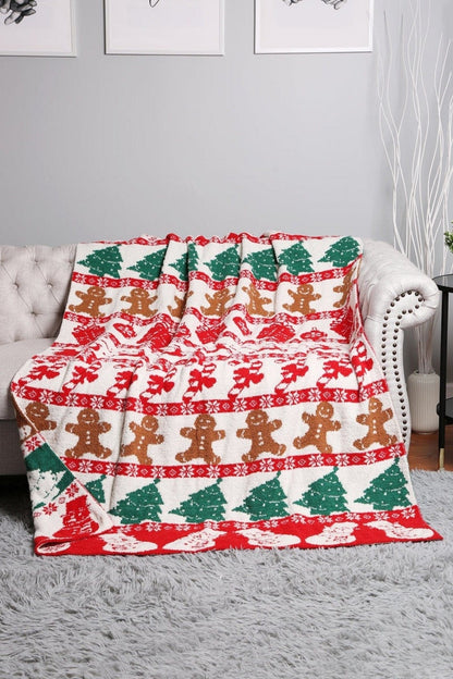 Super Lux Festive Christmas Holiday Throw Blanket