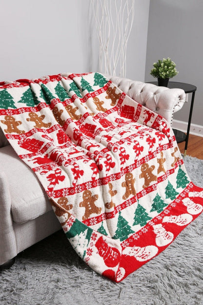 Super Lux Festive Christmas Holiday Throw Blanket