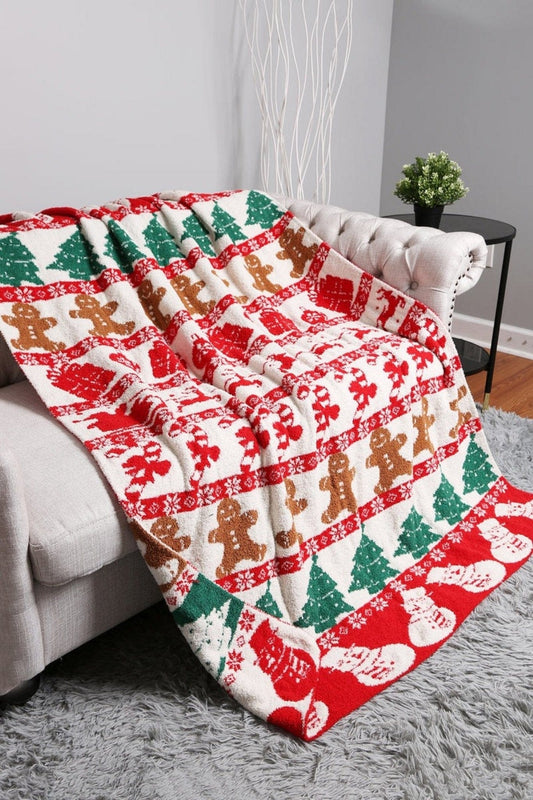 Super Lux Festive Christmas Holiday Throw Blanket