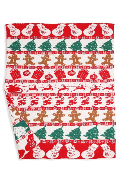 Super Lux Festive Christmas Holiday Throw Blanket