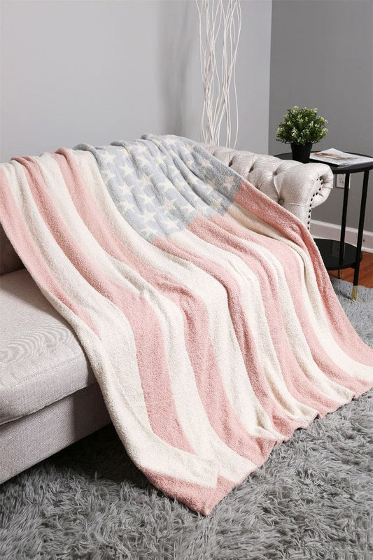 Super Lux American Flag Throw Blanket