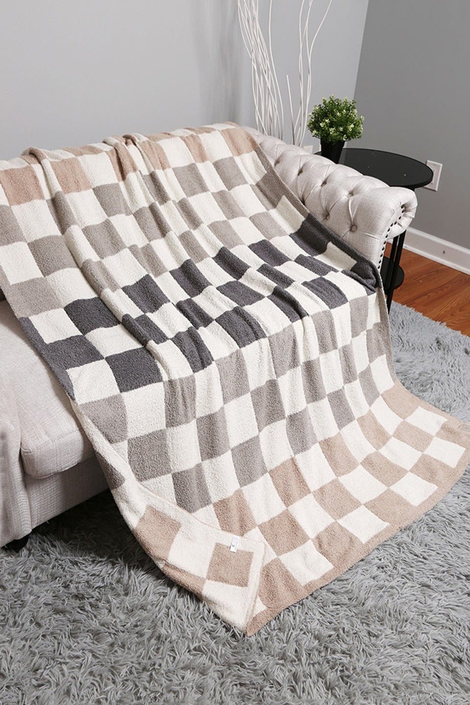 Multicolor Checkered Throw Blanket