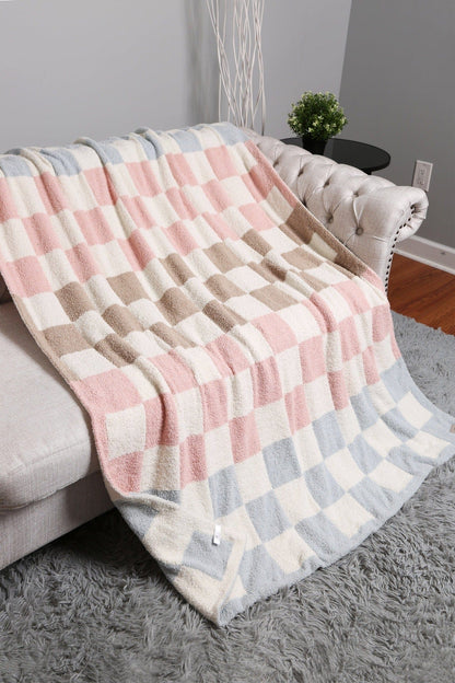 Multicolor Checkered Throw Blanket