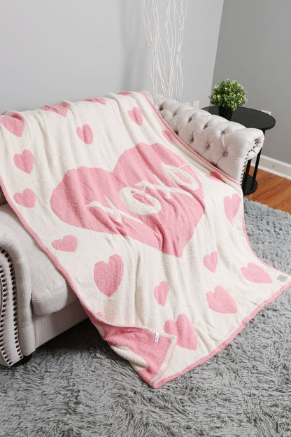 Super Lux XOXO & Heart Throw Blanket