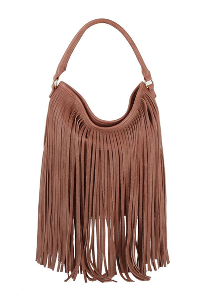 Hana Boho Fringe Hobo Bag