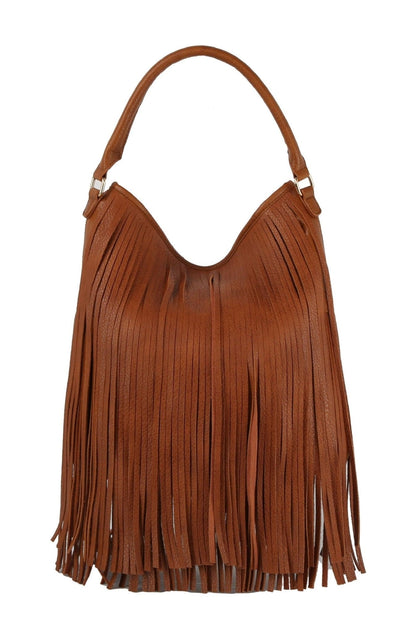 Hana Boho Fringe Hobo Bag