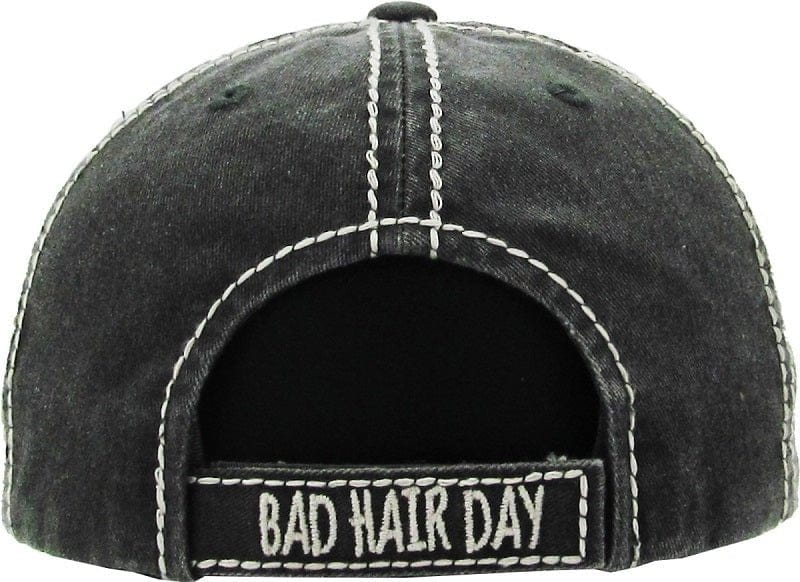 BAD HAIR DAY' Distressed Cotton Cap