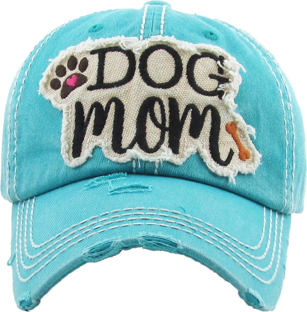 "DOG MOM" Washed Vintage Premium Cotton Cap