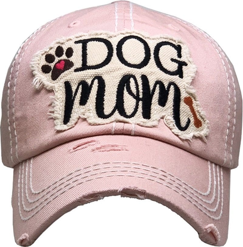 "DOG MOM" Washed Vintage Premium Cotton Cap