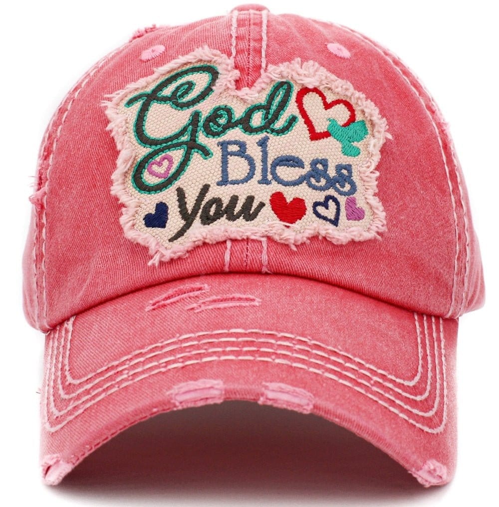 "God Bless You" Vintage Washed Baseball Cap